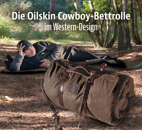 Oilskin Cowboy Bedroll, Mountain Brown