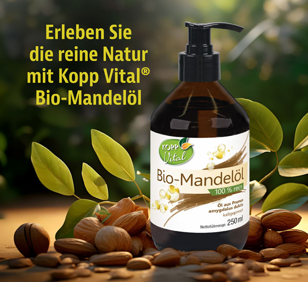 Kopp Vital   Bio-Mandell 100 % rein, 250 ml / Kaltgepresst / nicht komedogen /fr Haut, Haare & Kche / ohne Zustze