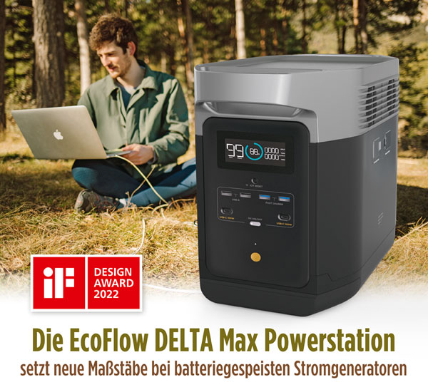 EcoFlow DELTA 2 Powerstation 1024 Wh mit Solarpanel 400 W - Stromversorgung  Ausrüstung Outdoor & Survival - Kopp Verlag