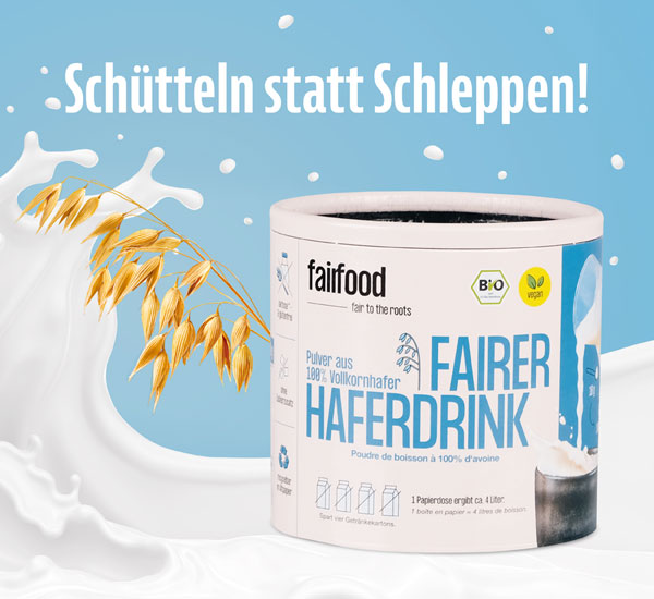 6er-Pack Fairfood Bio-Haferdrinkpulver