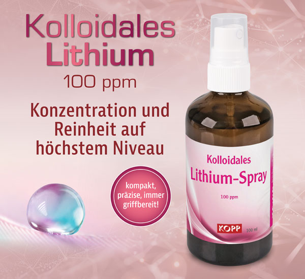 Kolloidales Lithium-Spray Konzentration 100 ppm