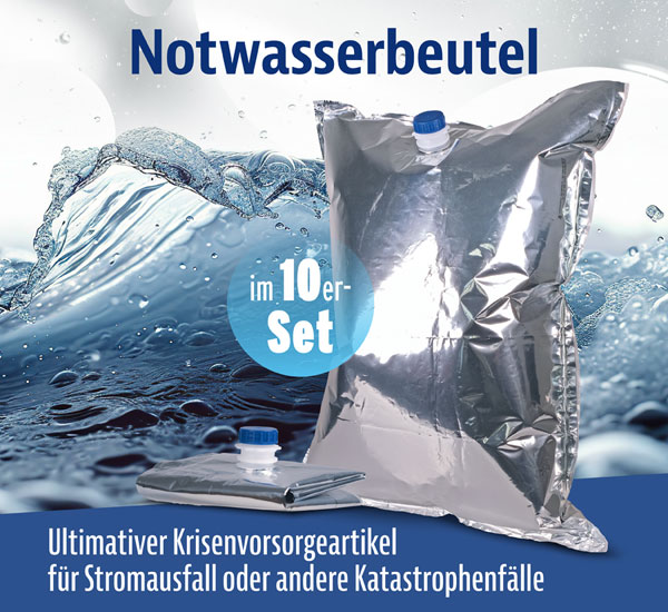 10er-Set Notwasserbeutel à 20 Liter - Flaschen & Behälter Outdoorküche  Outdoor & Survival - Kopp Verlag